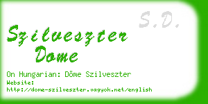 szilveszter dome business card