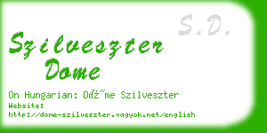 szilveszter dome business card